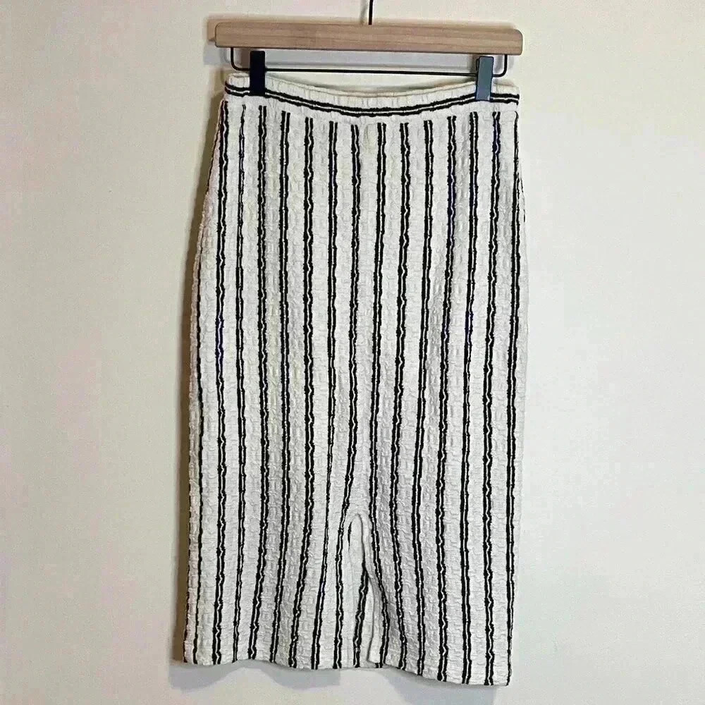Maeve Striped Pencil Skirt